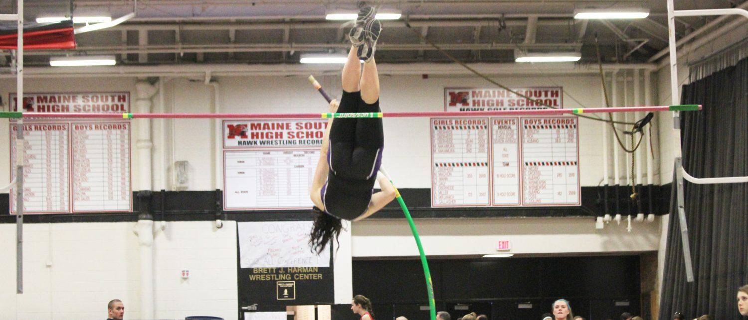 Reid wins indoor conference pole vault, finishes 7th at indoor state, sets new school record