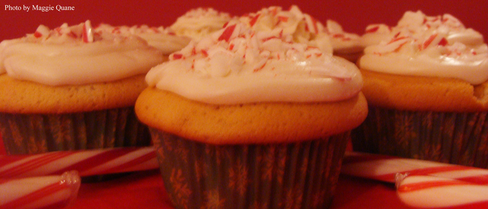 Sweet and seasonal: White chocolate peppermint cupcakes