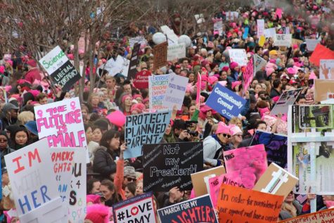 Okay, ladies, now lets get in formation: Womans March from the scene of the action