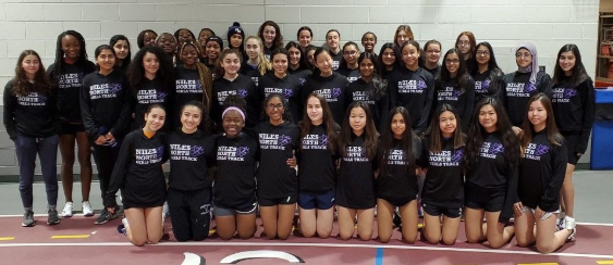 Girls track team places First in open meet