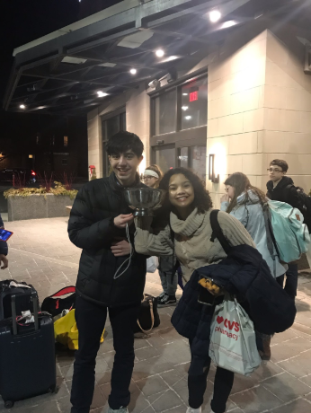 Sophomore Ariel Gababy and Freshman Jasmine Nichols won the Harvard JV Debate Tournament finals on a 2-1 decision against Mamaroneck High School.