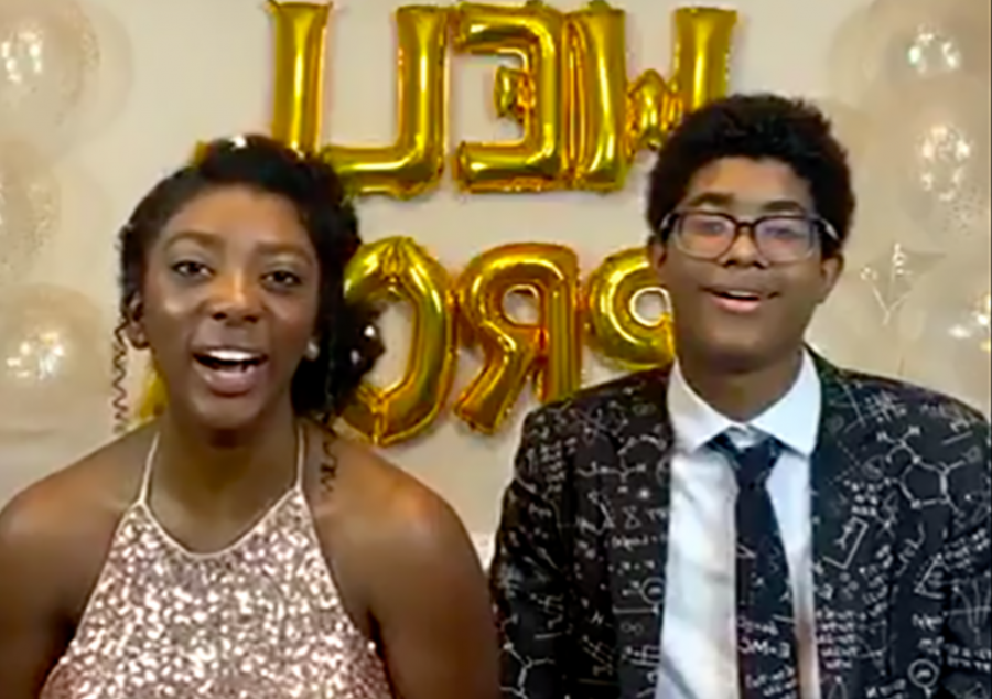 Hannah Lucas, 18, a senior at South Forsyth High School in Forsyth County Georgia, and her brother Charlie Lucas organized the virtual prom.