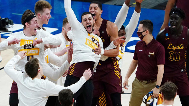 (photo courtesy of CBB sports) 
Local Chicago team Loyola University celebrating their advancement into the Sweet 16