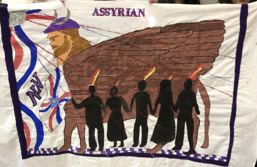Assyrian Club Banner won 1st place and $100 in the 2022 Homecoming banner competition.