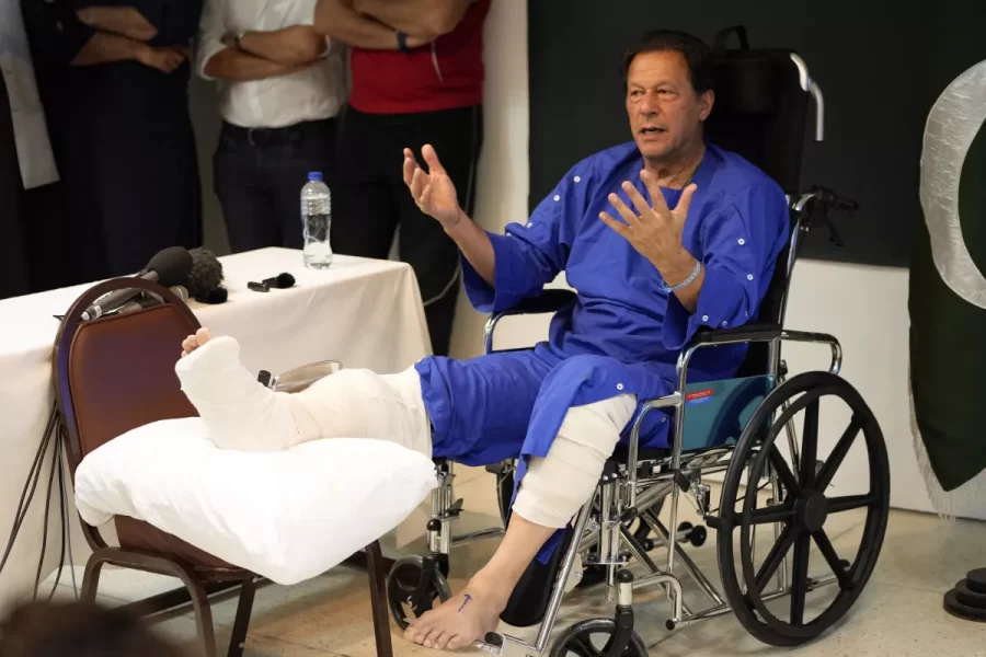 Photo of Imran Khan after the shooting from The San Diego Tribune