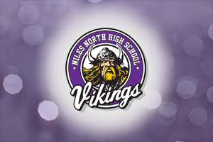  The Niles North logo featuring a Viking, their mascot 