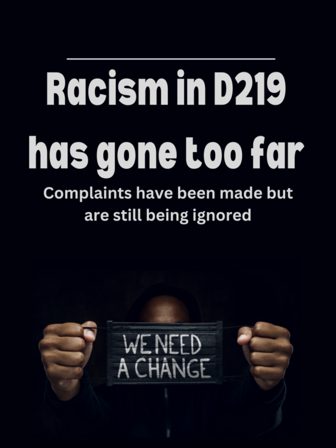 Community members stand on behalf of BSU to solve racism within D219