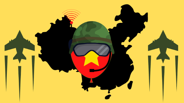 Chine Surveillance Balloon Graphic