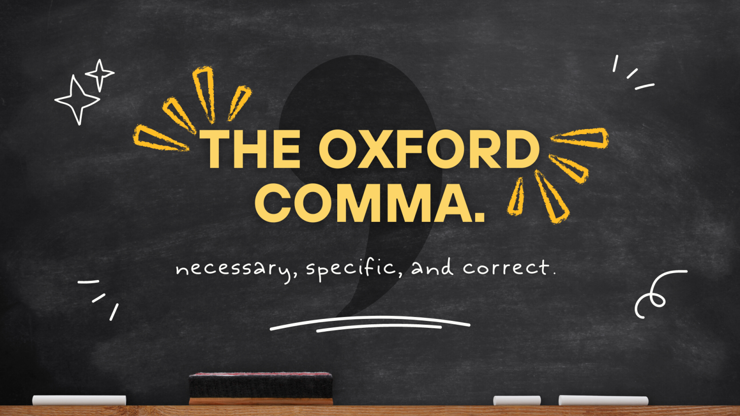 Cut the confusion, not the comma The Oxford comma is correct, clear