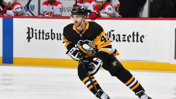Late former NHL player Adam Johnson. (Joe Sargent/NHLI via Getty Images)