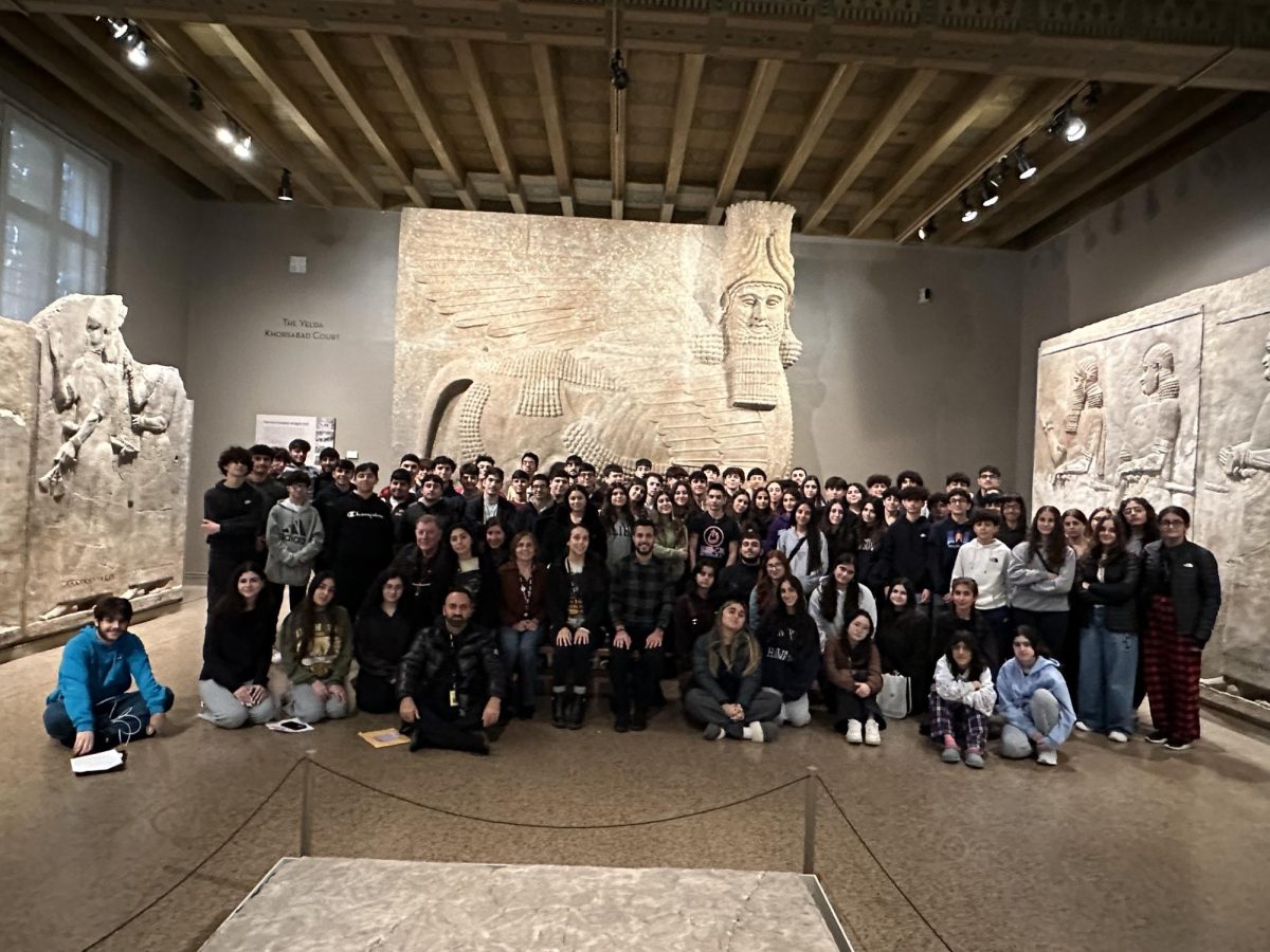 Both Niles North and West team! Group photo in front of The Lamassu