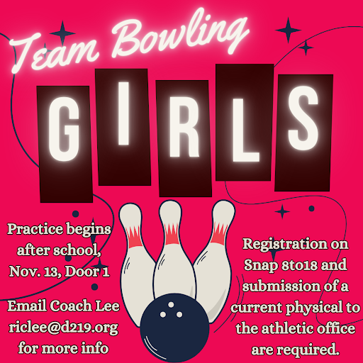 Poster made to promote the first practice session of NN Girls Bowling. Graphic created by: James R. Prizant