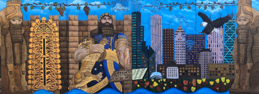 Mural by Assyrian Club displayed in Niles North