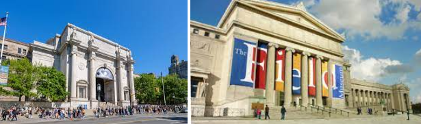 From left to right: the American Museum of Natural History, in New York, and the Field Museum, in Chicago. Photos courtesy of NYC Tourism and Visit the USA. 