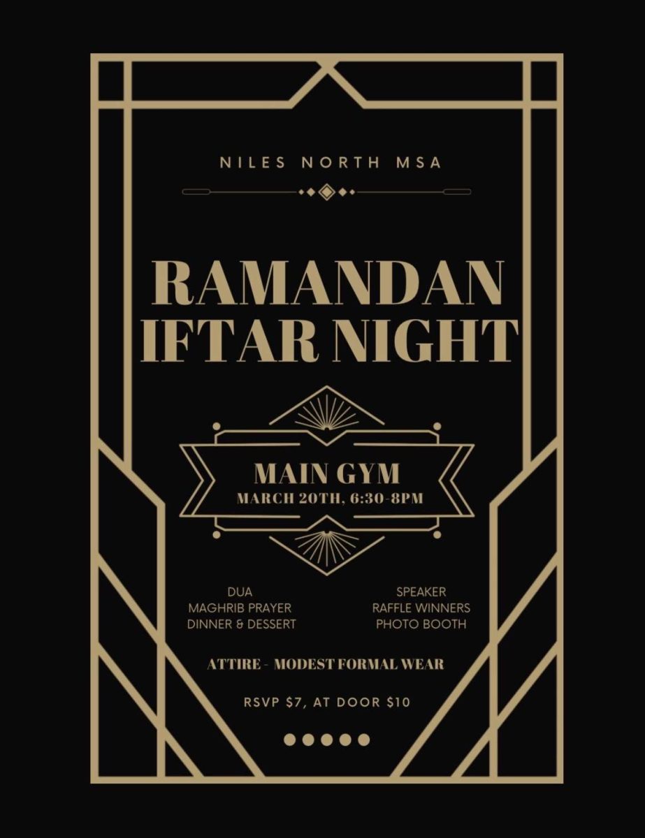 Image of flyer the Muslim Student Association created for the Ramadan - Iftar Event.