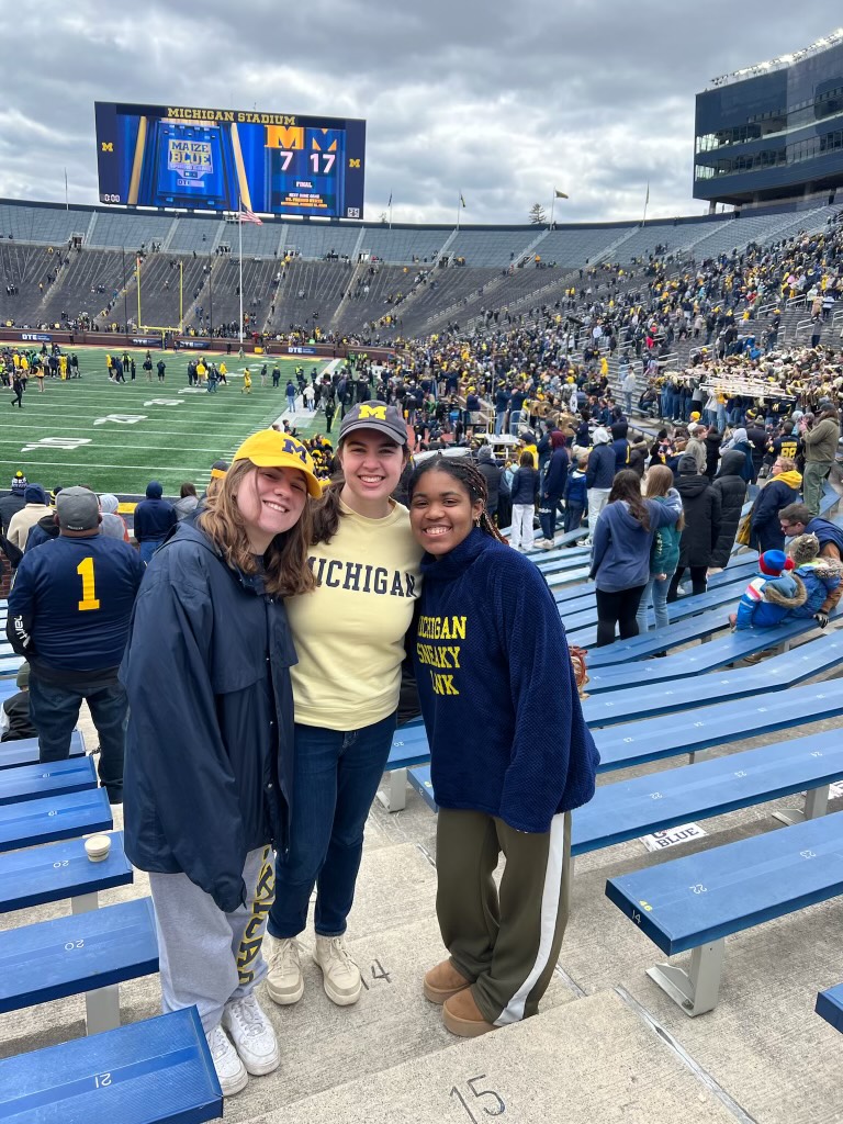 (left) Former NSN editor-in-chief Liv Frey spent their junior year at University of Michigan studying political science.