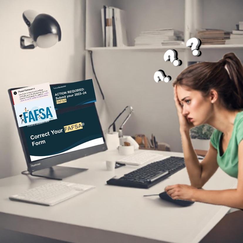 girl stressed out about the glitches FAFSA has caused lots of students