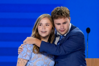 Gus Walz, son of Minnesota Gov. Tim Walz, with his sister Hope. Image from CBS.