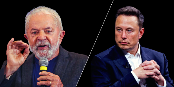 Brazilian president, Luiz Inácio Lula da Silva pictured alongside X owner Elon Musk.