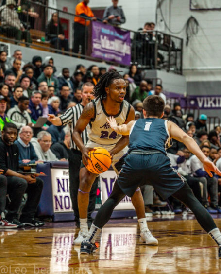 Yaris Irby commanding the floor against Evanston 