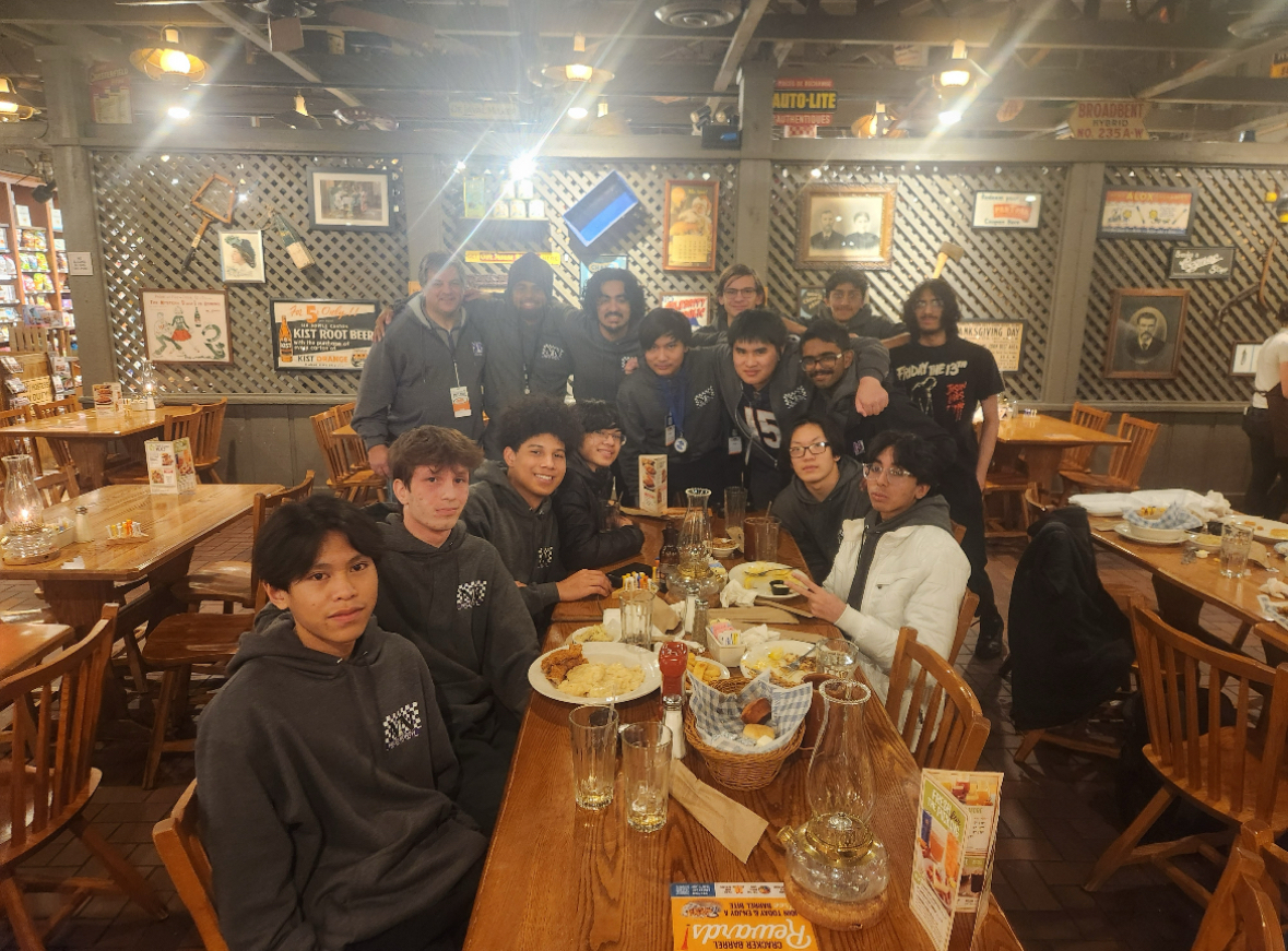 The Chess Team dine at a Cracker Barrel after the long-awaited State competition.