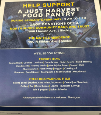 flyer explaining the important details of the food drive