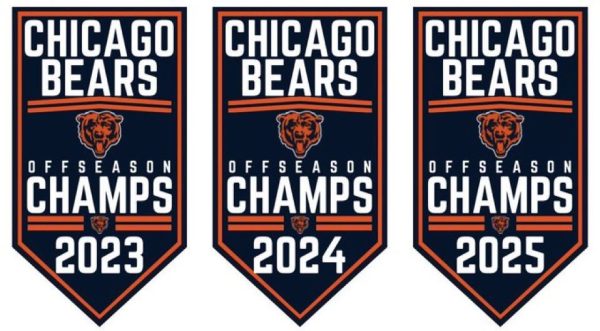 A satirical graphic depicting Bears' "Offseason Champion" banners