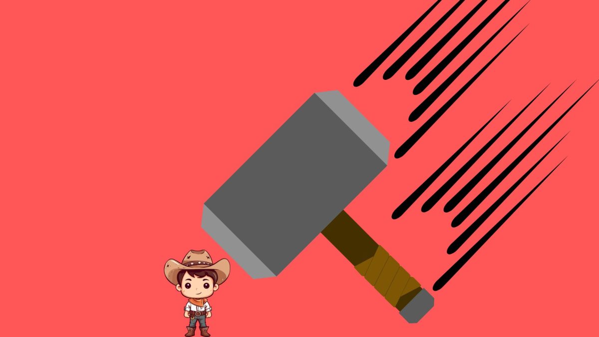 An artist's depiction of the major theme of the movie "Rust."